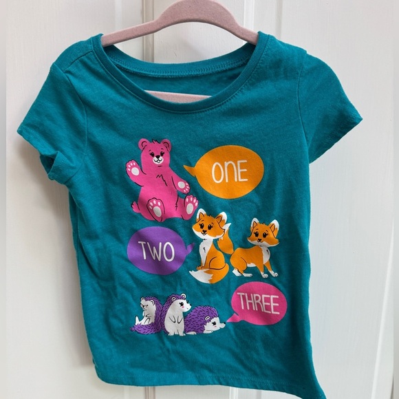 The Children’s Place 3T Green One Two Three Short Sleeve Top Blouse - Picture 1 of 4